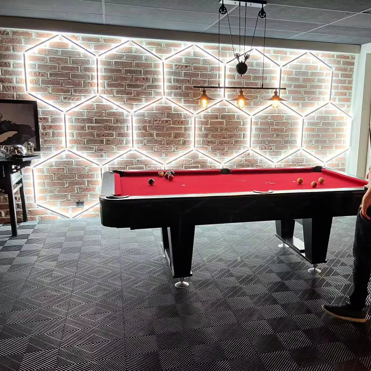 15 Hexagones LED 6500K : éclairage puissant et professionnel pour garages et detailing