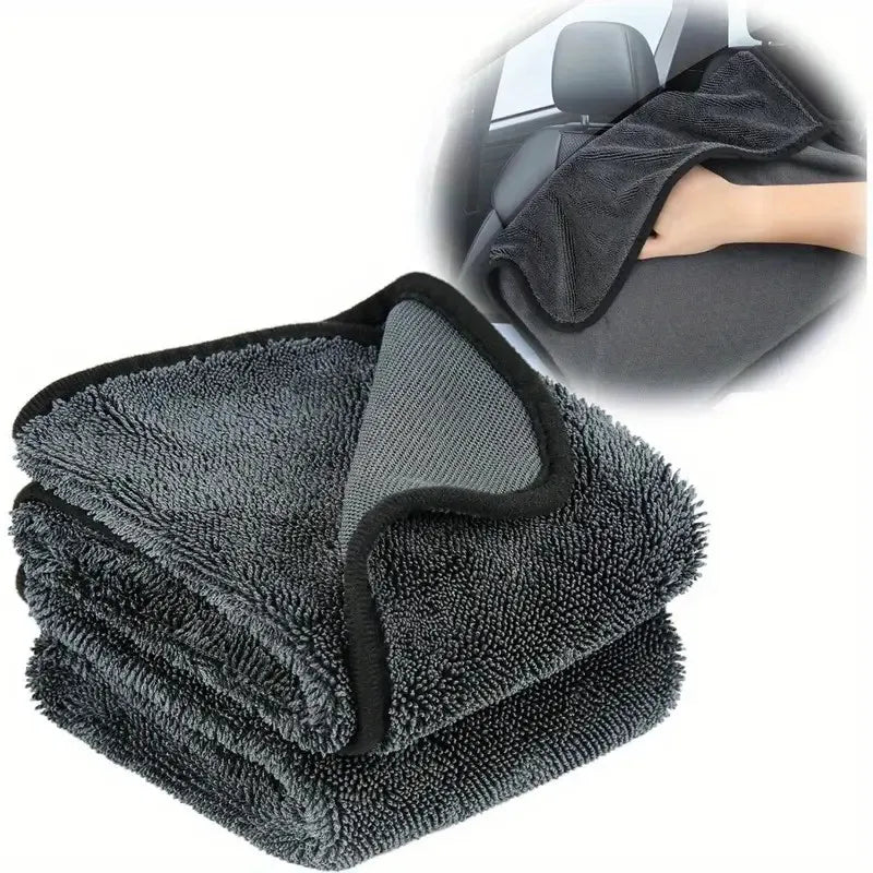 Microfibre voiture noire – Ultra absorbante