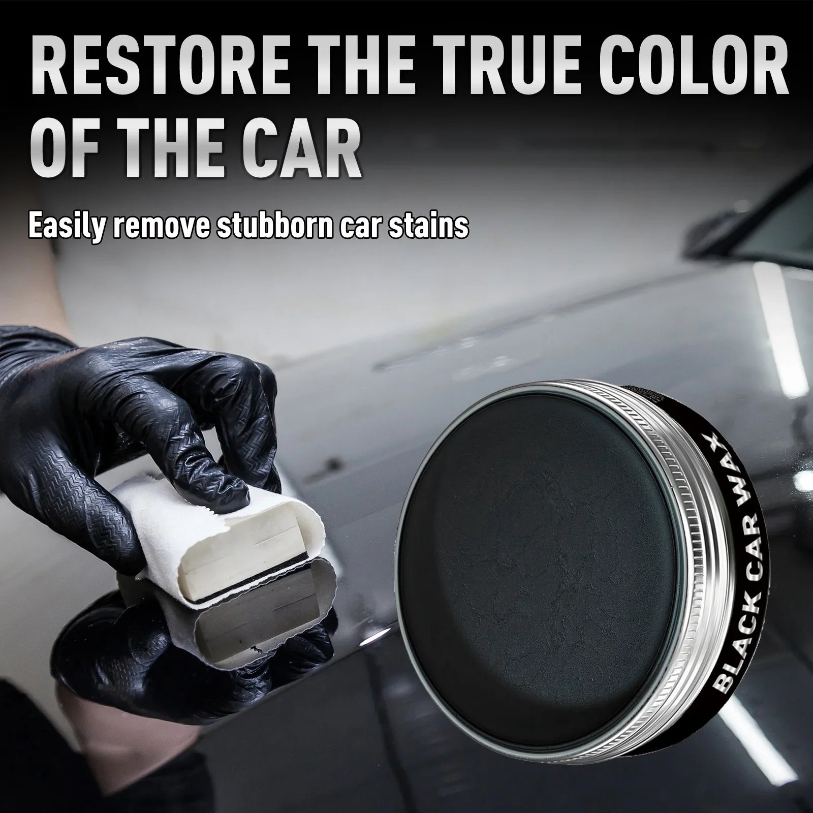 Cire noire voiture – Haute brillance & protection UV 100 g