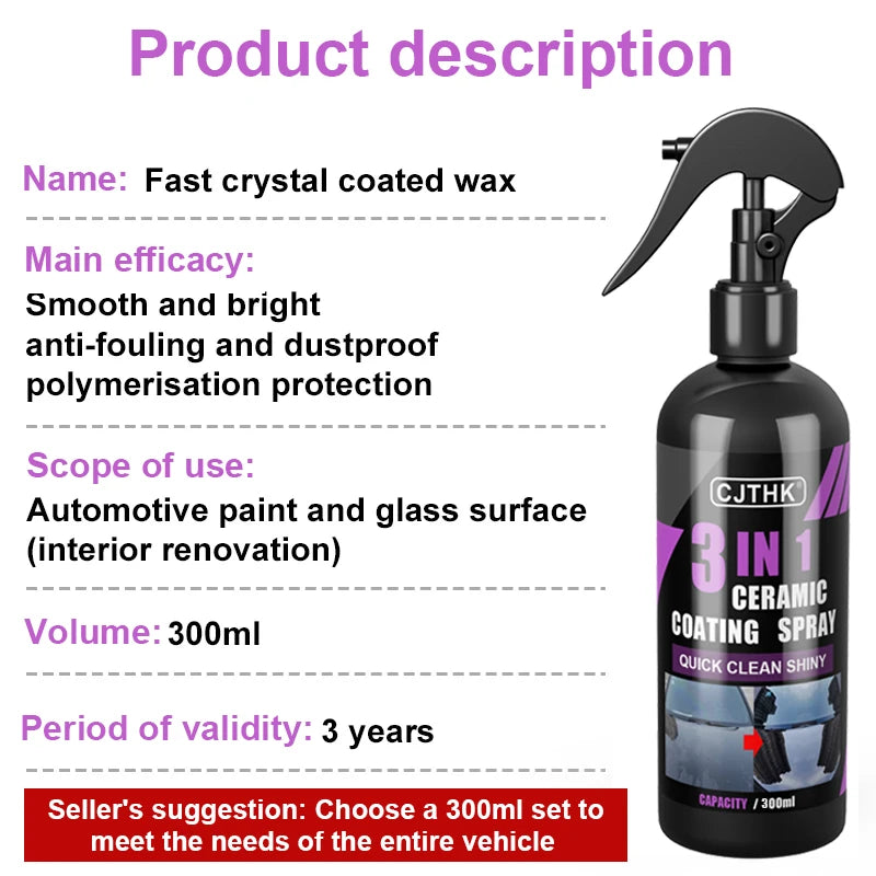 Spray nano‑céramique – protection hydrophobe