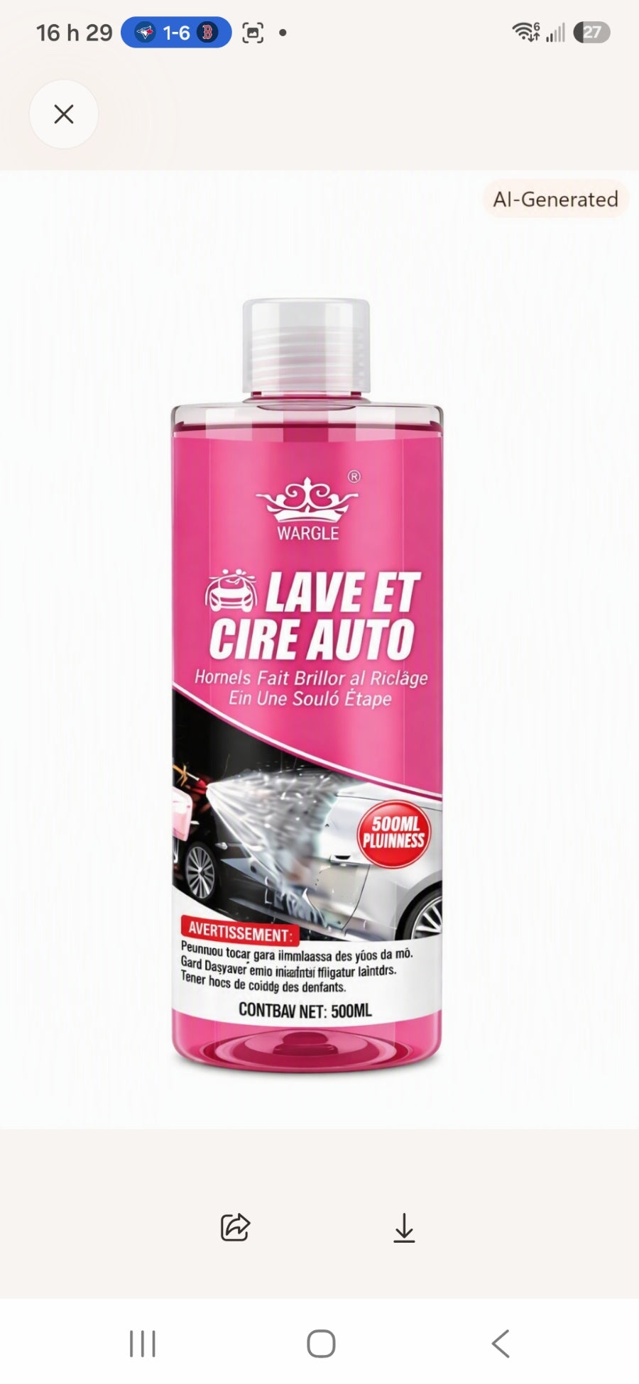 Shampoing Auto pH Neutre 500 ml