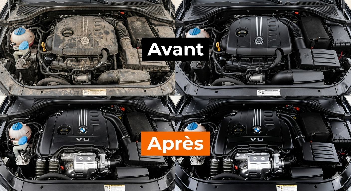 Nettoyant moteur puissant – Décontamination rapide