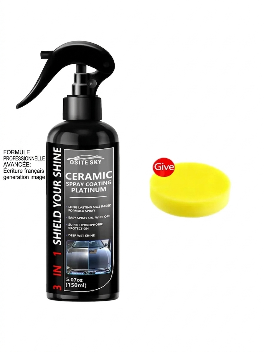 Spray céramique 3‑en‑1 – Hydrophobe & brillance