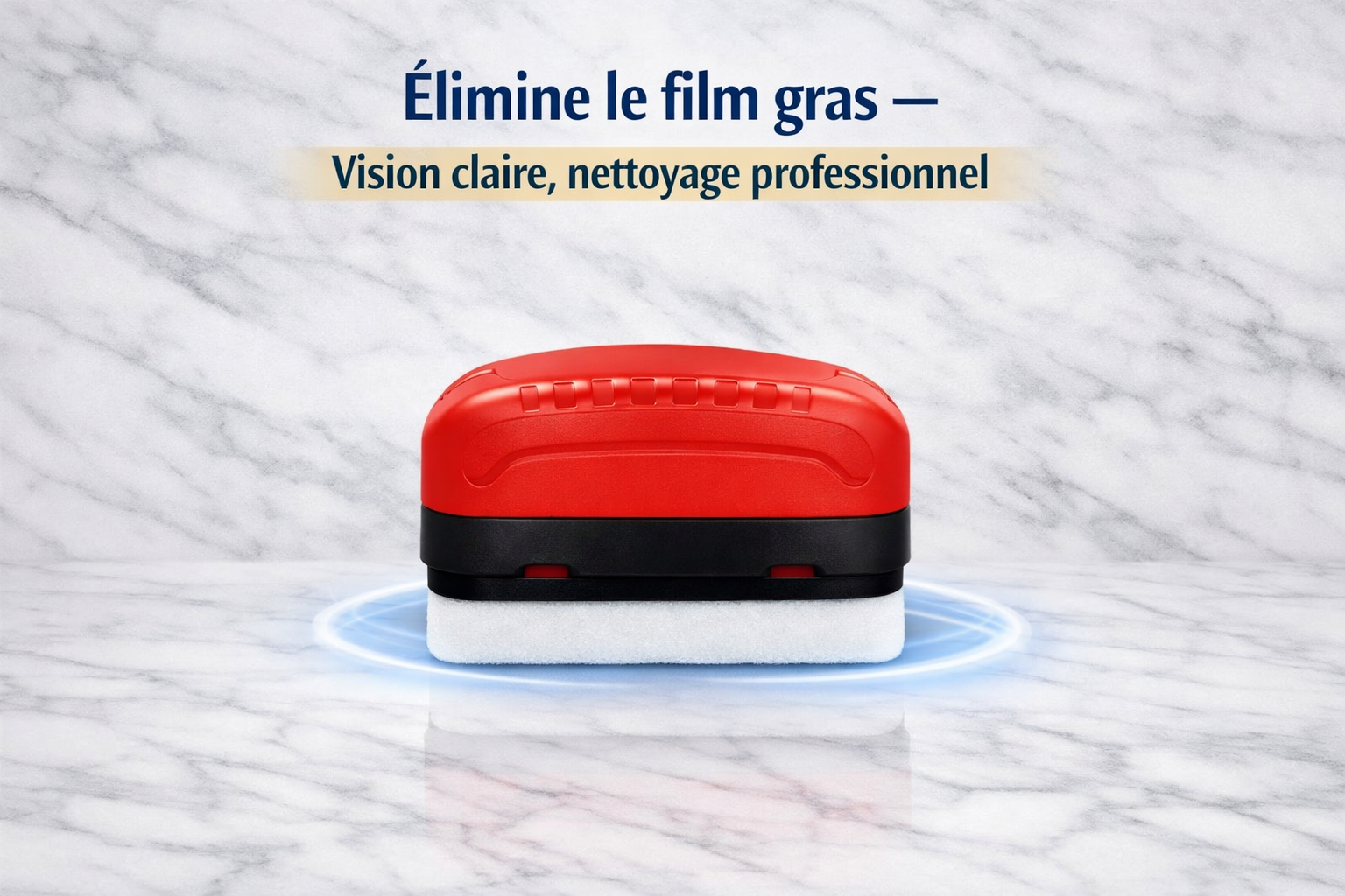 Élimine le film gras – Nettoyant anti‑buée