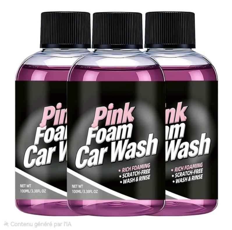 Shampoing moussant rose