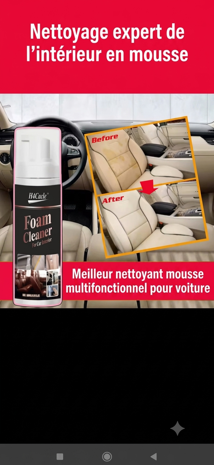 Nettoyant mousse intérieur