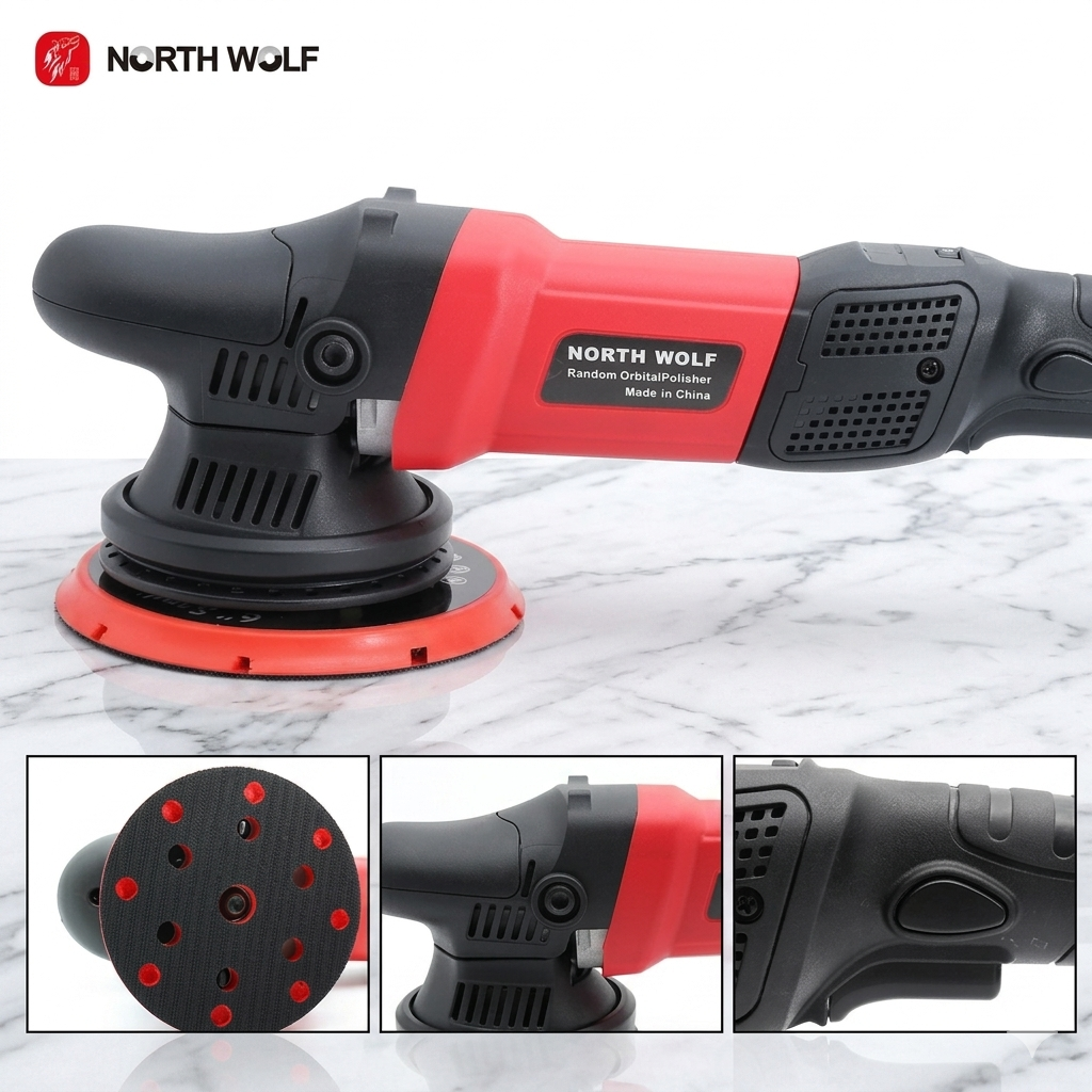 NORTH WOLF – Machine de polissage15mm/21mm Dual Action  5"/6" CarPolisseuse voiture
