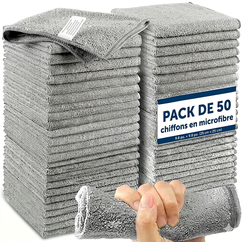 Chiffons microfibre voiture – ultra absorbants & sans rayures