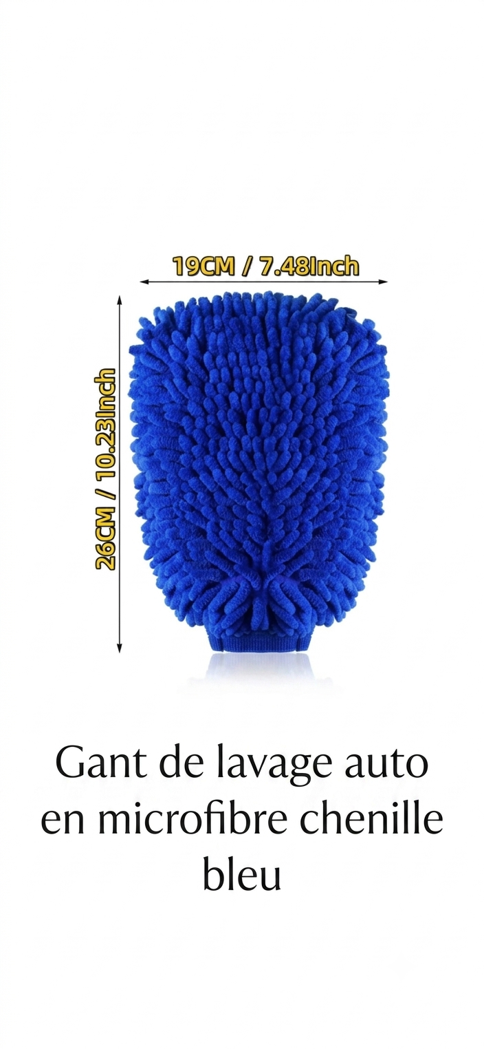 Gant lavage microfibre - double face