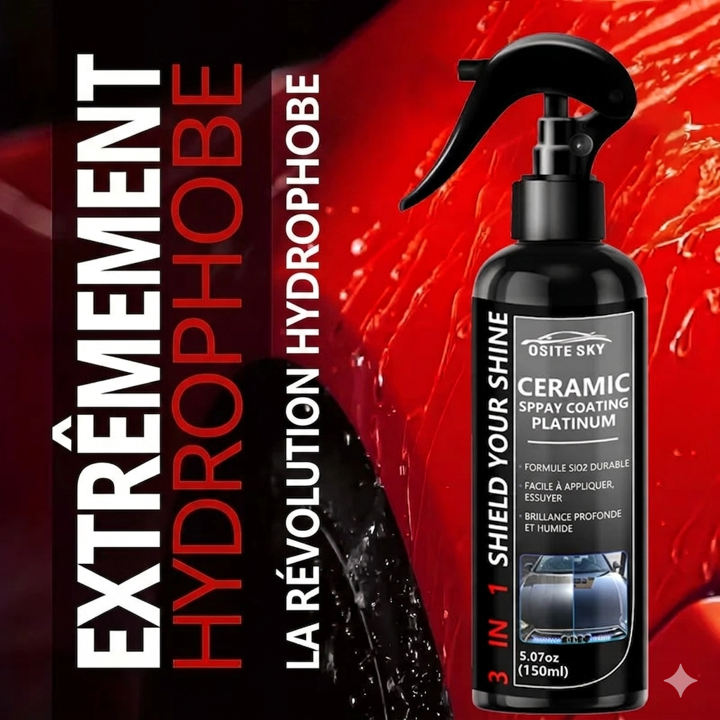 Spray céramique 3‑en‑1 – Hydrophobe & brillance