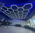 Éclairage hexagonal garage