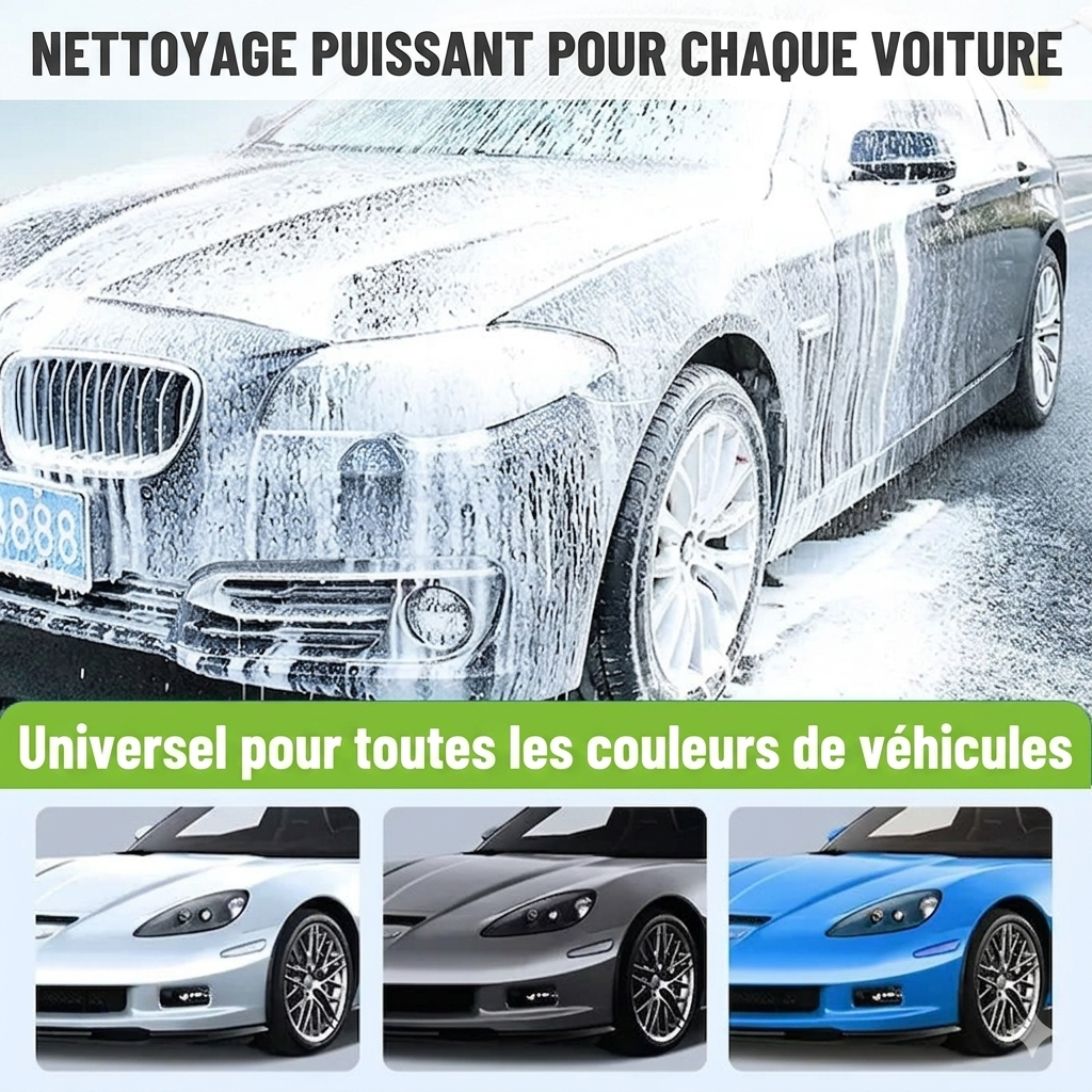 Shampoing auto haute mousse – Nettoyage profond