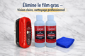 Élimine le film gras – Nettoyant anti‑buée