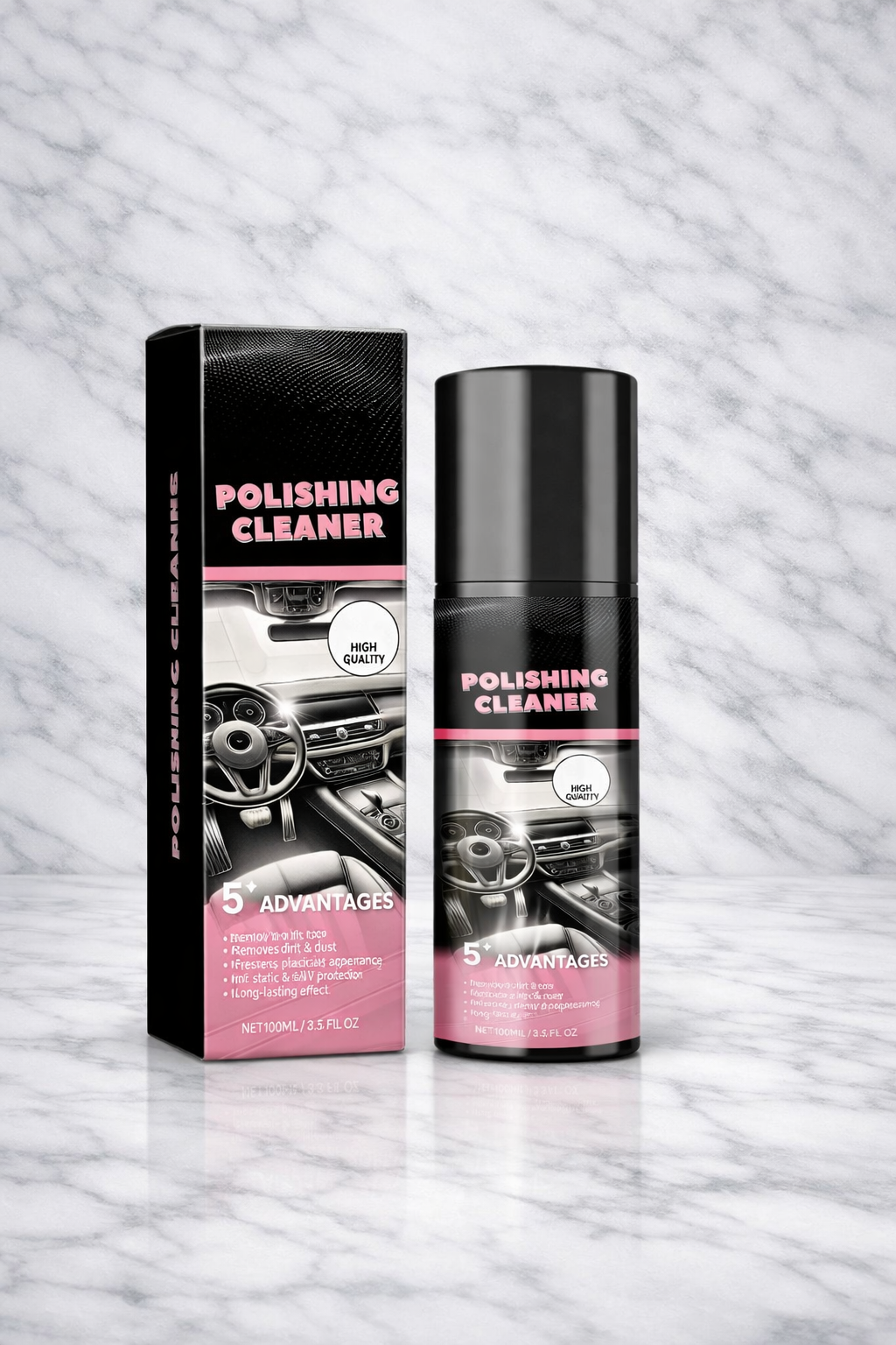 Agent de polissage intérieur voiture – Nettoyant professionnel 100ml