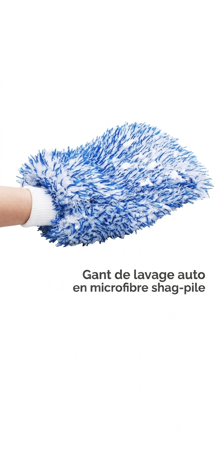 Gant lavage voiture — microfibre épaisse
