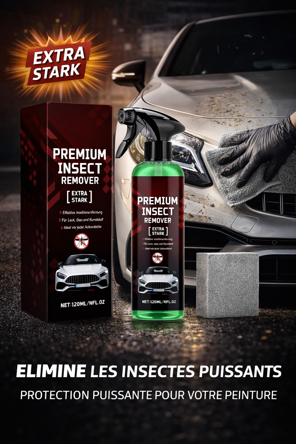 Nettoyant Insectes & Goudron Voiture 120 ml